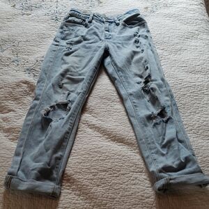 Black FRIDAY SALE!!! Distressed Light Blue KanCan Mom Fit Jeans